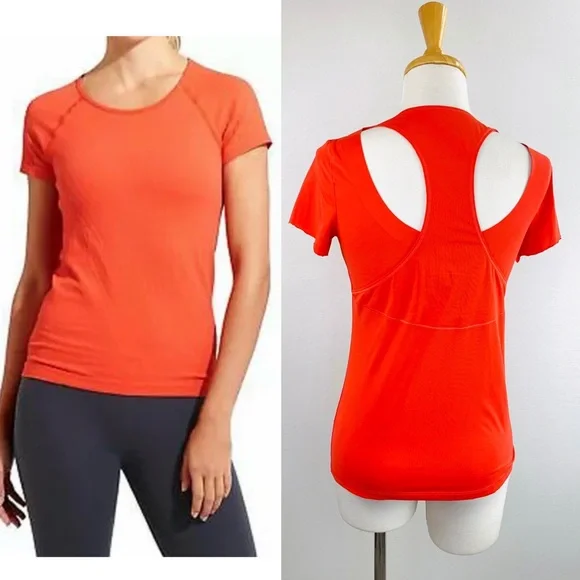 Athleta Double Essence Raw Hem Short Sleeve NWOT - Picture 1 of 8